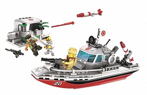 Конструктор - Военный катер, с фигурками и аксессуарами, 235 деталей (Enlighten Brick, BRICK1720 (32))